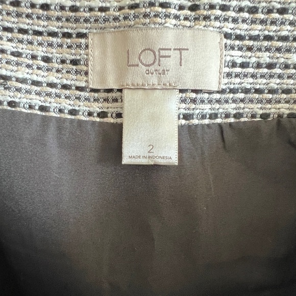 LOFT Tweed Mini Skirt With Fringe Bottom Women’s Size 2 - Picture 3 of 4